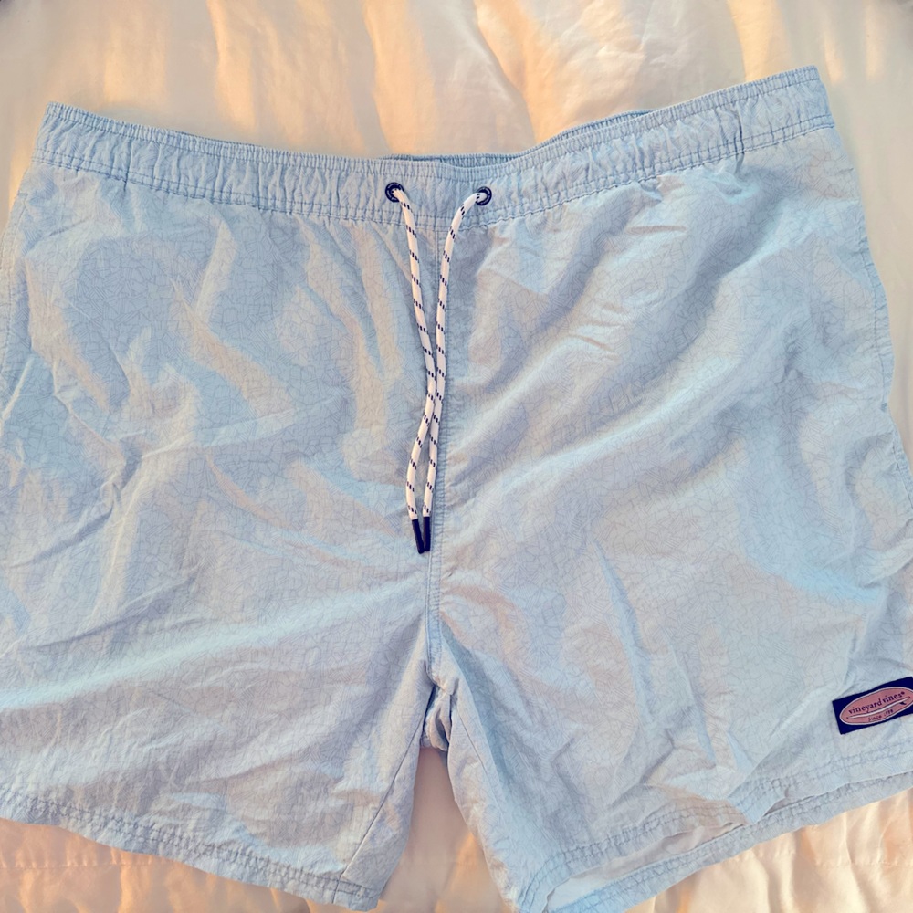 Swim Trunks XXL LT Blue Print